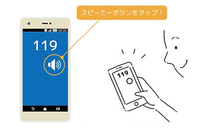 スピーカーボタンタップイメージ