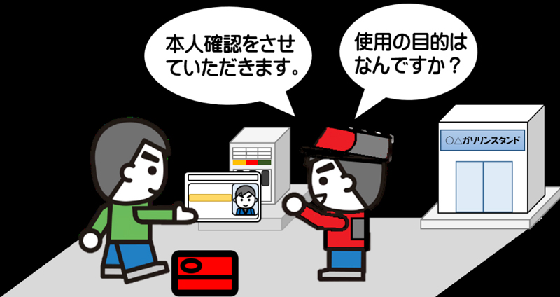 使用目的の確認画像